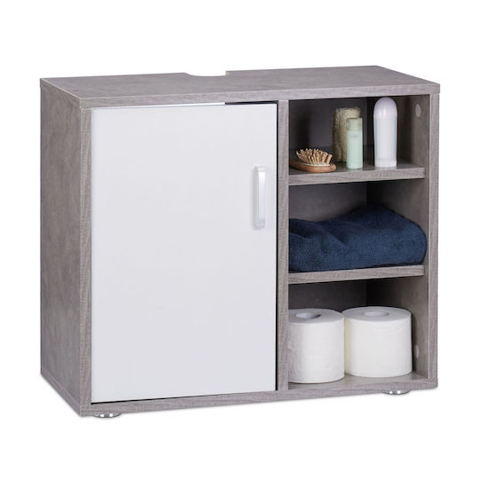 Relaxdays Bathroom Vanity Unit Without Sink W60xD32xH51cm White