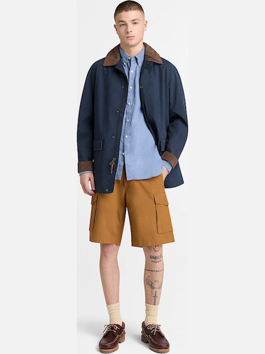 Timberland Λινό Πουκάμισο Blue