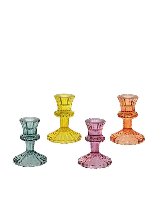 Beauty Home Suport Lumanari Din Sticlă 8.5x8.5x10.9cm Diverse Culori Beauty Home Suport Lumanari Din Sticlă 8.5x8.5x10.9cm Diverse Culori
