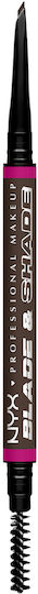 NYX Professional Makeup Professional Makeup Blade & Shade Dual Edge Brow Pencil Μολύβι για Φρύδια 05 Ash Brown