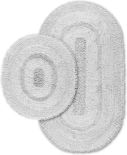 SteweHome Σετ Πατάκια Μπάνιου Βαμβακερά STE-029339-V65989 Φυσικού 2τμχ