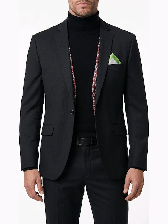 Men’s Suit Jacket with Slim Fit Black