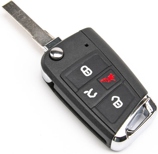 Autoschlüsselhülle Klappbar VW Touran Skoda Superb Seat Altea 4 Schaltflächen