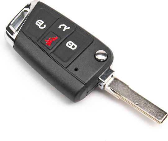 Autoschlüsselhülle Klappbar VW Touran Skoda Superb Seat Altea 4 Schaltflächen