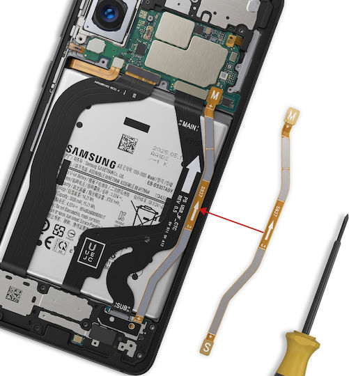 Samsung FRC Лентов Кабел За Зареждане Galaxy S25 Edge Service Pack Оранжев