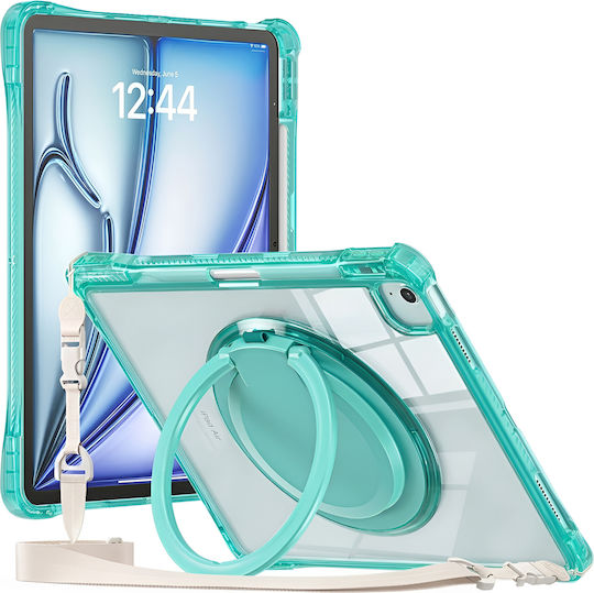 Avizar Tablet Hülle Ipad Pro 11 2026 In Stoßfester Silikon Handgriff Schultergurt Türkis