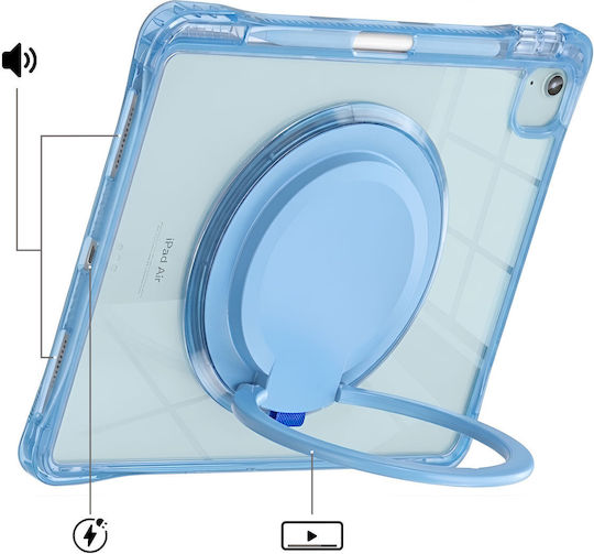 Avizar Case Ipad Pro 11 2026 In Shockproof Silicone Handle Shoulder Strap Blue