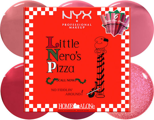 NYX Professional Makeup Little Nero's Pizza Set de machiaj pentru față și corpBuze 6buc