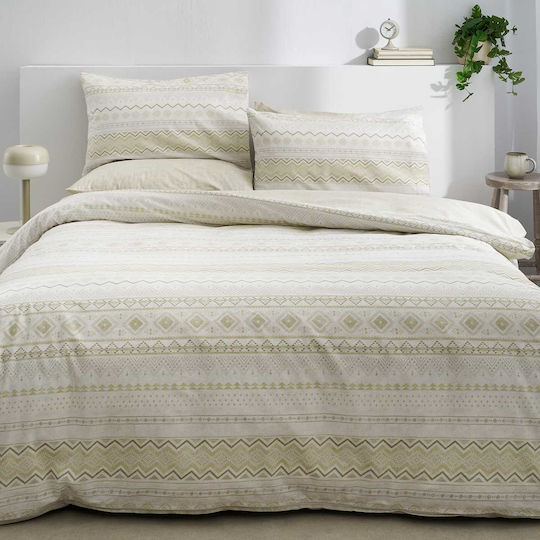 Vesta Home Elea 1 Set Bed Sheets King Size 270x270cm Beige 4 Pieces