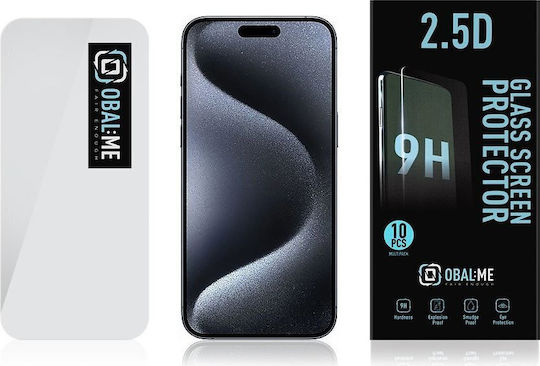 Obal:Me 2.5D 0.33mm Tempered Glass 10τμχ (iPhone 15 Pro) 57983118791