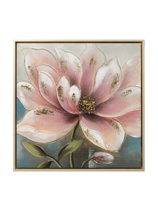 Inart Leavy Πίνακας σε Καμβά 43x43cm