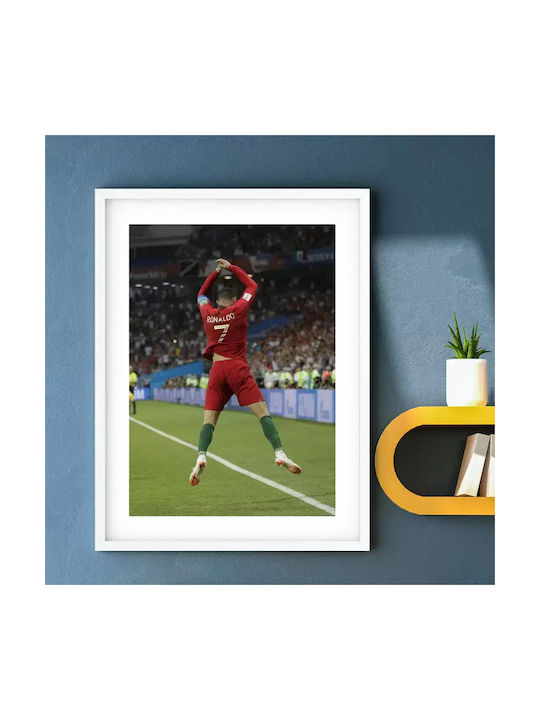 Poster Cristiano Ronaldo Sc040 40cm X 50cm Premium Black Wooden Frame