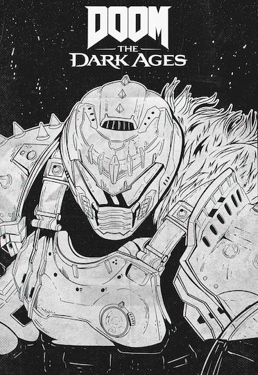 Doom | The Dark Ages Black & White Ξύλινο