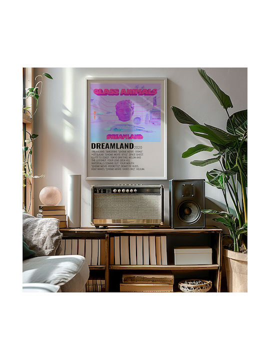 Music Poster Dreamland Glass Animals Ms544 40cm X 50cm Premium Μαύρο Ξύλινο Κάδρο