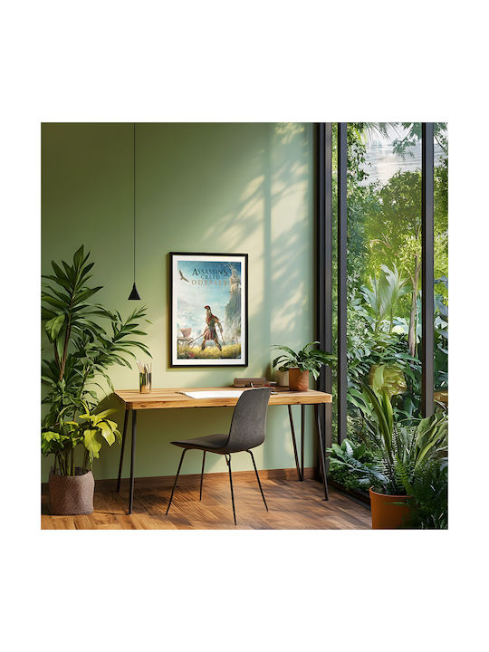 Gaming Poster Assassins Creed Odyssey Cover Gm2356 40cm X 50cm Premium Black Wooden Frame