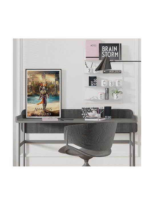 Gaming Poster Assassins Creed Origins Cover Gm2355 40cm X 50cm Premium Black Wooden Frame