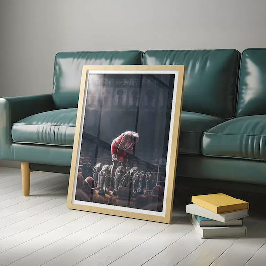Poster NBA Jordan Trophies Snk62 40cm x 50cm Premium Black Wooden Frame