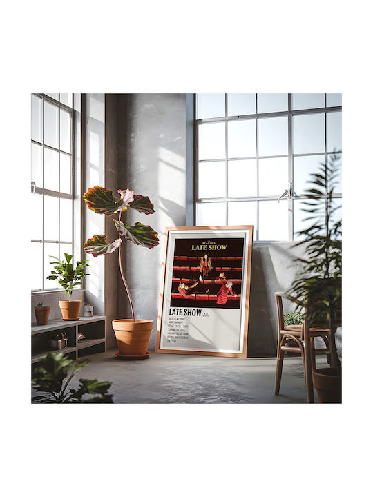 Music Poster Late Show Beaches Ms694 40cm X 50cm Premium Μαύρο Ξύλινο Κάδρο