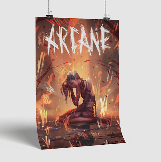 Gaming Poster Jinx Sorry Gm1114 40cm X 50cm Premium Μαύρο Ξύλινο Κάδρο