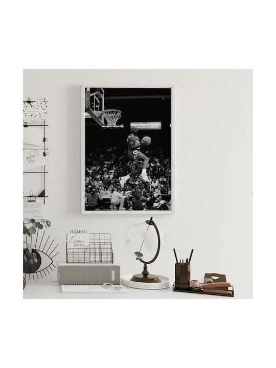 Poster Nba Michael Jordan Kds008a 40cm X 50cm Premium Μαύρο Ξύλινο Κάδρο