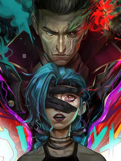 Jinx & Silco Ξύλινο