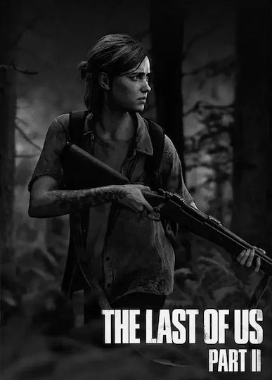 Poster De Gaming Last Us Part Ii Ellie Gm2340 40cm X 50cm Premium Cadru Din Lemn Negru