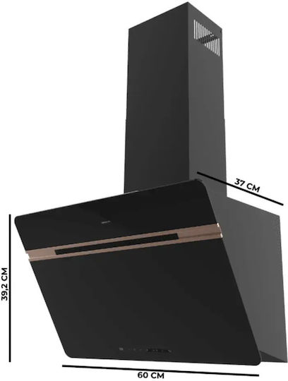 Cecotec Bolero Flux DT Hotă Tip Coș de Fum 60cm Neagră cu Wi-Fi