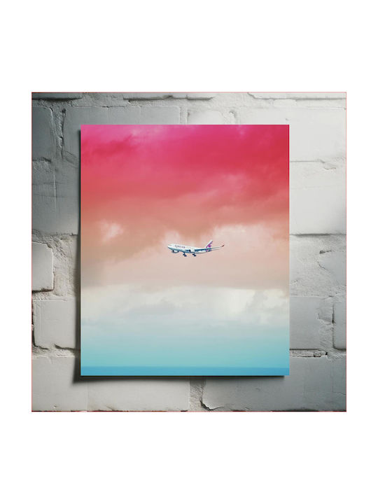 Painting Qatar Airways Plane In Colorful Sky Qatar Airways Plane In The Colorful Sky 80x120