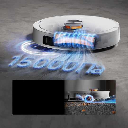 Deerma S30 Pro Plus Σκούπα Ρομπότ με Χαρτογράφηση Laser & Απορρόφηση 15000Pa Λευκή