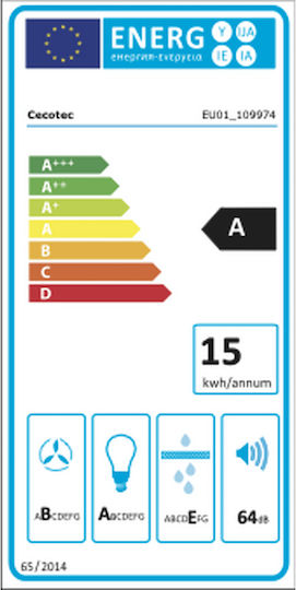 Cecotec Bolero Flux PM Abzugshaube Schornstein 60cm Schwarz