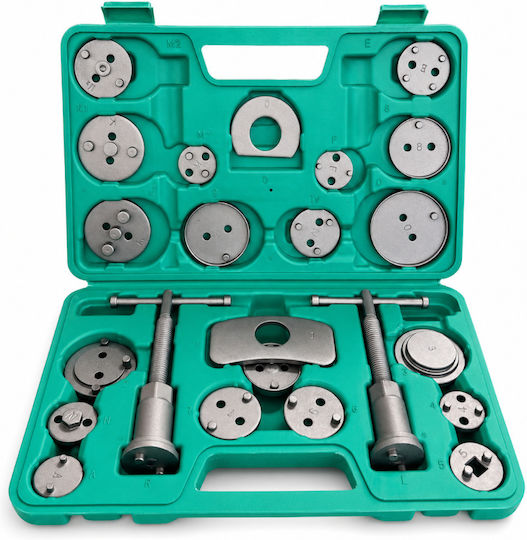Brake Piston Tool Kit Zola 23 Pieces Universal Adapters Brake Calipers Steel Storage Box