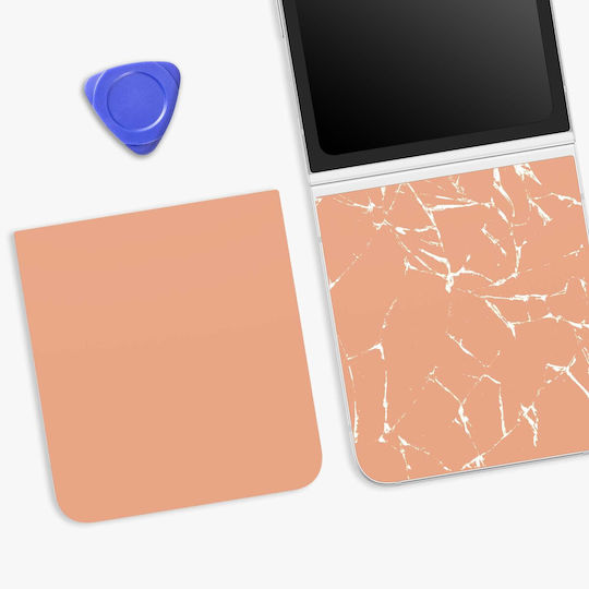 Clappio Lower Back Glass Galaxy Z Flip 6 Integrated Adhesive Orange