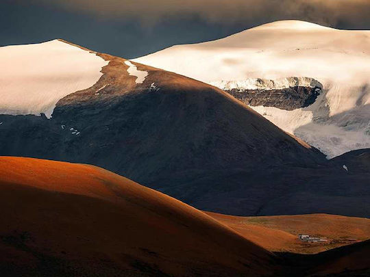 Poster Mountain Pst25134 40cm X 50cm Κορνίζα Καφέ Ξύλου