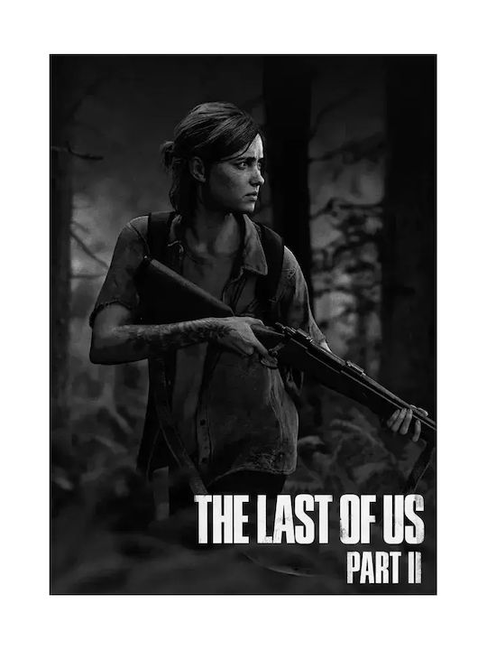 Gaming Poster Last Us Part Ii Ellie Gm2340 40cm X 50cm Brown Wooden Frame