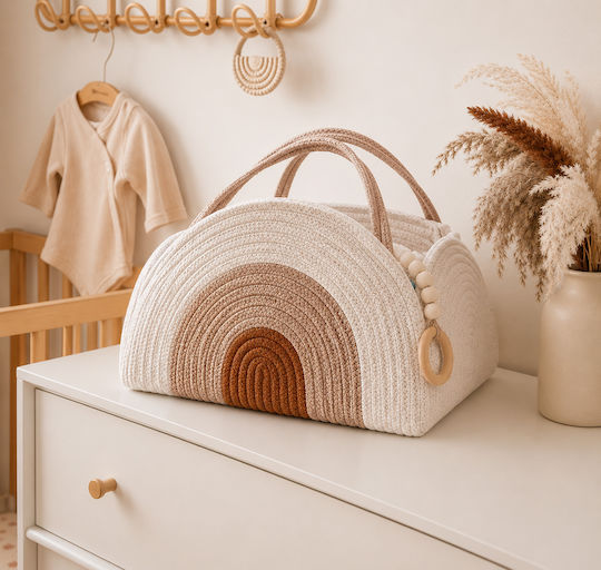 Aster Star Baby Cosmetic Basket BB-OR-BS-001-Beige Div Baby Cosmetic Basket Beige