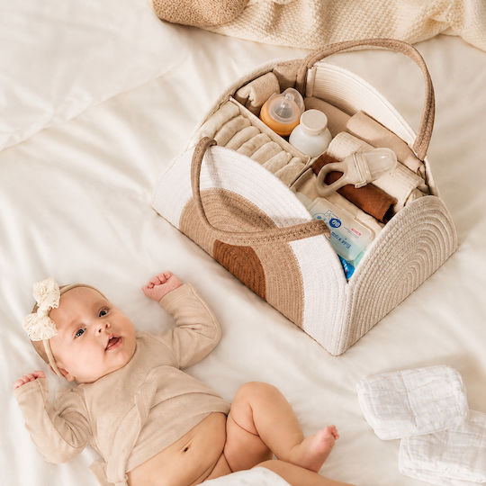 Aster Star Baby Cosmetic Basket BB-OR-BS-001-Beige Div Baby Cosmetic Basket Beige