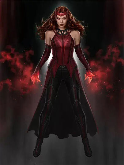 Poster Scarlet Witch Mv041 40cm X 50cm Κορνίζα Φυσικό Ξύλου Μπεζ