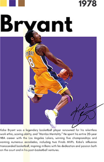 - Nba Greatness Series Kobe Bryant Ξύλινο