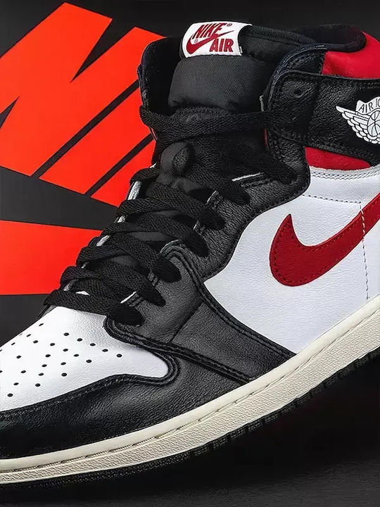 Poster Red N Black Jordan Sneakers Kds004a 40cm X 50cm Premium Μαύρο Ξύλινο Κάδρο