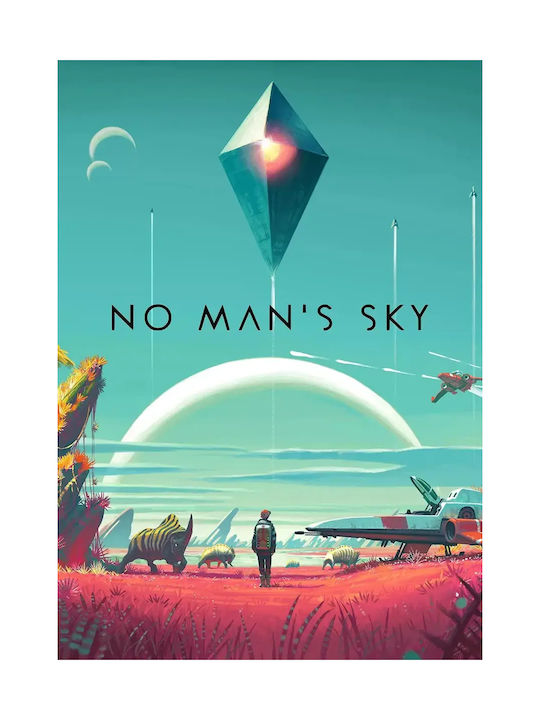 Gaming Poster No Mans Sky Gm2342 40cm X 50cm Premium Μαύρο Ξύλινο Κάδρο