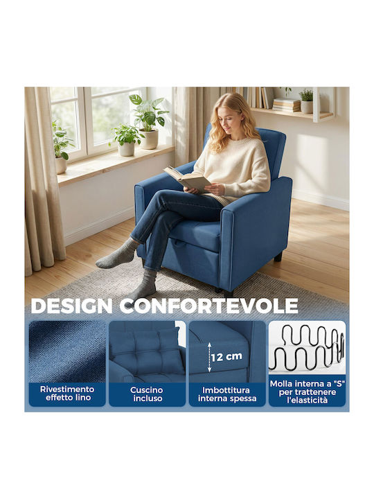 Relax Armchair Blue 69x82x85cm
