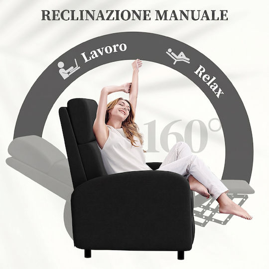Scaun De Relaxare Relaxează-Te Cu Puf Negru 64x86x102cm