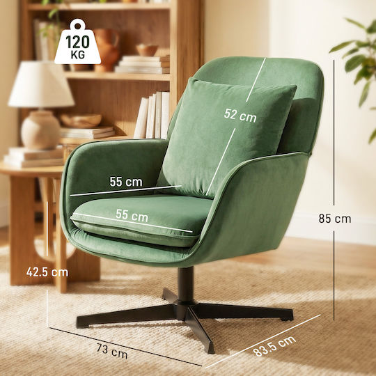 Relax Drehbarer Grüner Sessel 73x83.5x85cm