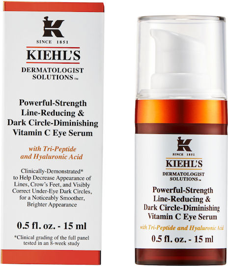 Kiehl's Powerful Strength Line-reducing & Dark Circle Diminishing Vitamin C Αντιγηραντικό Serum Ματιών με Βιταμίνη C & Υαλουρονικό Οξύ 15ml