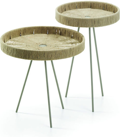 Auxiliary Table for Small Outdoor Spaces Black 58x38cm
