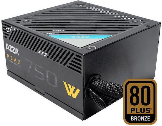 Azza PSAZ-750W ATX3.1 750W Black Computer Power Supply Full Wired 80 Plus Bronze