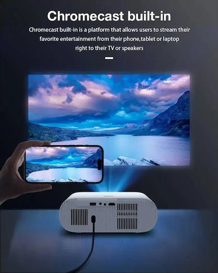 BlitzWolf BW-V5 Air Mini Projector LCD Full HD Λάμπας LED με Wi-Fi