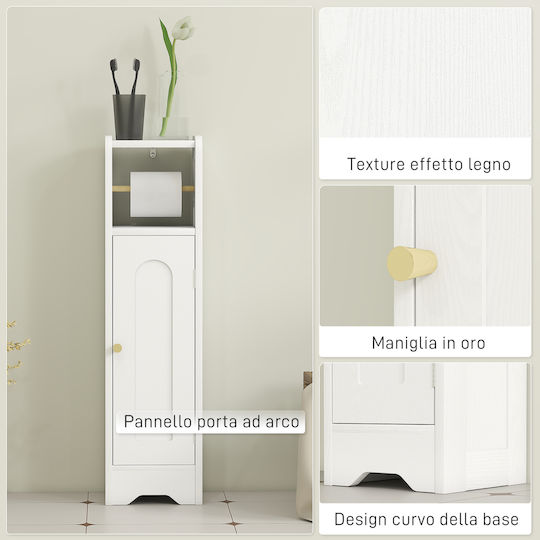 HomCom Bathroom Cabinet 21x20x79cm White