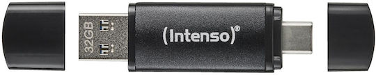 Intenso Line 32GB USB 3.2 Флашка Черна