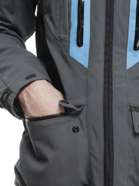 Dainese Mangen Absoluteshell Pro Ανδρικό Μπουφάν Μηχανής 4 Εποχών Αδιάβροχο Ebony/Black